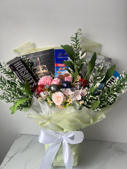 Chocolate and Bloom Book Bouquet