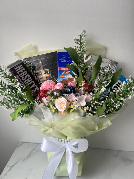 Chocolate and Bloom Book Bouquet
